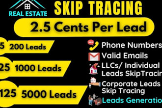 real estate skip tracing and llc skip tracing in bulk