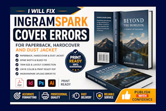 fix ingram spark cover errors for paperback hardcover and dust jacket