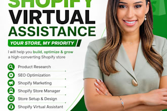be shopify virtual assistant shopify expert VA shopify manager for shopify store