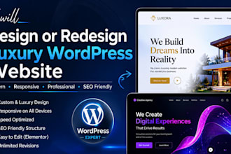 design or redesign luxury website business wordpress website design