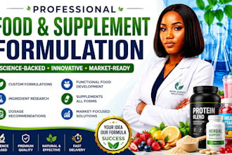 formulate custom food supplements and nutraceutical products