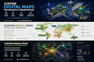 custom digital maps for projects and presentations