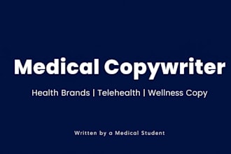 write medical and health copywriting for your brand
