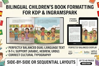 format your bilingual childrens book for KDP and ingramspark