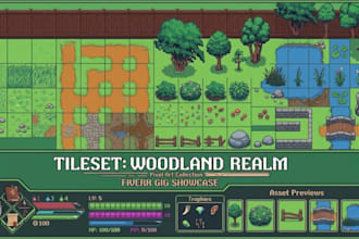 create pixel art tileset, top down pixel art tileset and tilemap