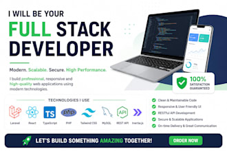 be your full stack laravel react typescript developer