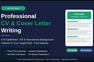 write a ats optimised CV, cover letter and linkedin