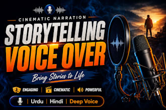 record a deep storytelling voice over