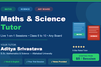 teach maths and science for class 6 to 10 students