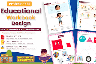 design educational workbooks worksheets and activity books