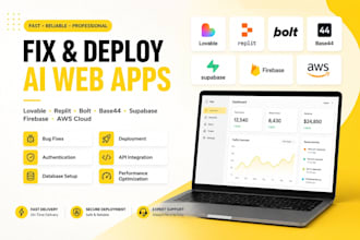 fix deploy lovable ai replit ai web app supabase base44 bolt aws cloud firebase