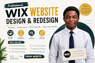 design or redesign a professional wix business website