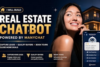create a chatbot for your real estate business using manychat