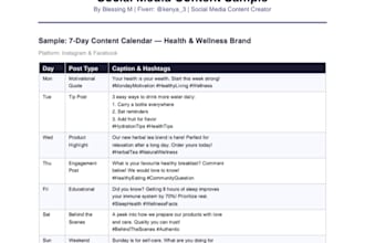 create a social media content calendar and write engaging posts