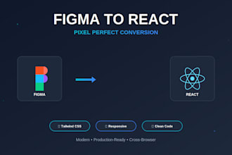 convert your figma design to react with tailwind