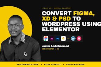 convert figma design, claude design to wordpress, elementor