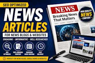 write  SEO enhanced news articles for news blogs and websites