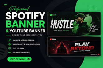design professional spotify banner spotify cover and youtube banner