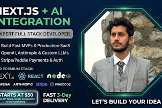 build nextjs saas web app with ai integration