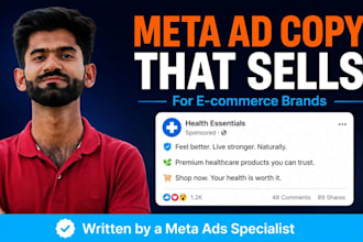write facebook ad copy for ecommerce and supplement brands
