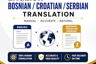 translate english to bosnian, croatian, serbian