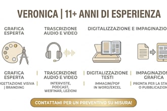 grafica esperta e trascrizione audio e video professionale
