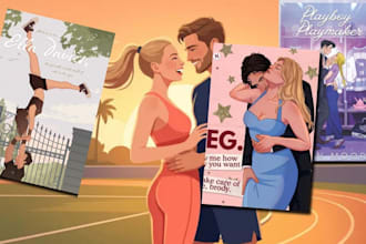 do true love romance book cover illustrations, ebook cover romance character art