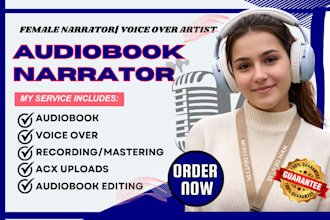 narrate and produce an audiobook female british voice over for acx and audible