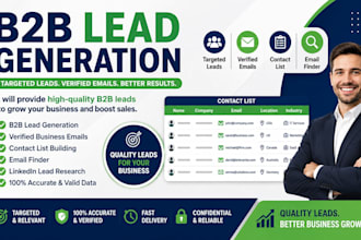 do b2b lead generation, business email, contact list, and email finder