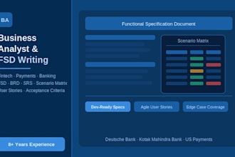 write a professional business requirements fsd brd for your fintech paymentg