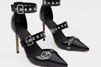 create realistic 3d heels design and luxury shoe renders