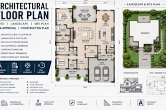 create architectural floor plan patio landscape site plan hoa construction plan