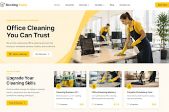 wordpress cleaning service booking website booking koala website office cleaning