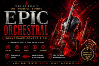 create emotional violin music for songs films and worship