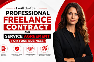 draft a professional freelancer contract and service agreement for your business