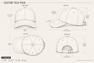 create luxury custom hat and cap design for fashion brand