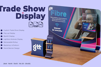 design tradeshow booth backdrop for exhibition