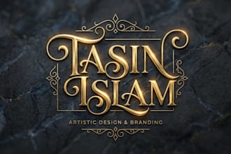 design a professional and unique custom name logo