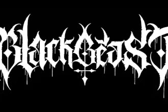 design a unique rock metal typography gothic band logo