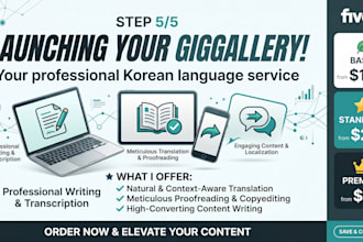 be your professional korean translator, proofreader, and writer