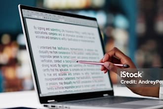 proofread and edit text