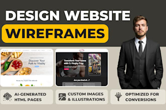 design cro wireframes in HTML for a high converting website
