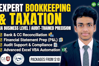be your professional accountant for bookkeeping and taxation