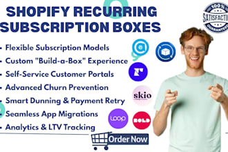 setup shopify recurring subscription boxes via recharge appstle bold skio seal