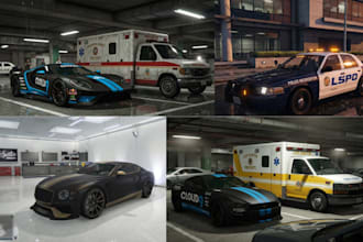 do sports car police fivem livery ems skins gta v rp textures interceptor wrap