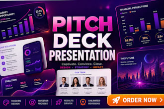 redesign modern pitch deck powerpoint slides