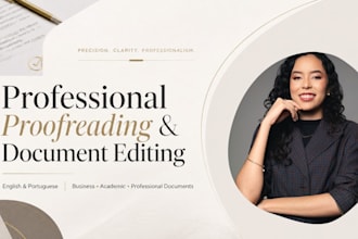 proofread, edit and format professional documents