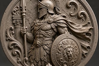 sculpt bas relief coin model for 3d printing