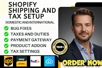 setup shopify shipping and tax for international and domestic shippping and tax