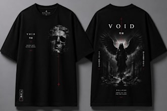 create premium dark aesthetic streetwear t shirt designs